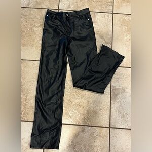 Zara Black Leather Pants